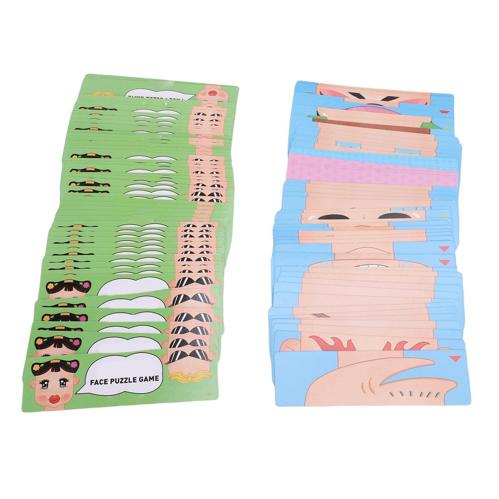 Alomejor DIY Kits for Kids, Portable Expression Matching Cards Family Board Game for Parent Child Interactive Learning Activity