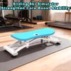 KINMAC Indoor Ski Simulator with Resistance Bands - Balance Board Home Gym Sliding Machine for Full-Body Cardio, Non-Slip Base, Core & Leg Workout Trainer-Blue view 3