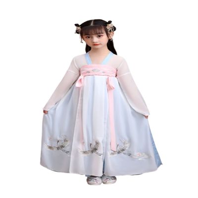 CHAGME Guzheng Hanfu for Girls Fairy Dresses Tang Suit Embroidered Skirt Chinese Style Served Ru Performance Clothing