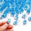 50 Pcs Mini Acrylic Pacifiers for Baby Shower Games, 0.83 Inch Bulk Cute Decorative Charms, Gender Reveal Table Decorations DIY, Baby Shower Party Favors (Blue) view 1