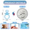 100 Pcs Mini Acrylic Pacifiers for Baby Shower Games, 0.83 Inch Bulk Cute Decorative Charms, Gender Reveal Table Decorations DIY, Baby Shower Party Favors (50 Blue + 50 Pink) view 2