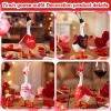 Shinylin 4 Set Valentines Day 7 Inch Desk Goose Outfits Heart Ladybug Mini Desk Goose Costumes Pink Heart Mini Porch Geese Outfits Cute and Funny Porch Geese Clothes for Magnetic Figurines view 4