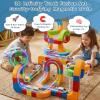 3D Infinity Track Train Set, Magnetic Train Tracks for Toddlers Ages 4-12, Flexible & Buildable Railway Toys Electric Gravity Defying Car STEM Educational Building Track Toys for Boys & Girls(81 Pcs) view 2