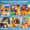 3D Infinity Track Train Set, Magnetic Train Tracks for Toddlers Ages 4-12, Flexible & Buildable Railway Toys Electric Gravity Defying Car STEM Educational Building Track Toys for Boys & Girls(81 Pcs) view 3