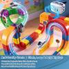 3D Infinity Track Train Set, Magnetic Train Tracks for Toddlers Ages 4-12, Flexible & Buildable Railway Toys Electric Gravity Defying Car STEM Educational Building Track Toys for Boys & Girls(81 Pcs) view 4