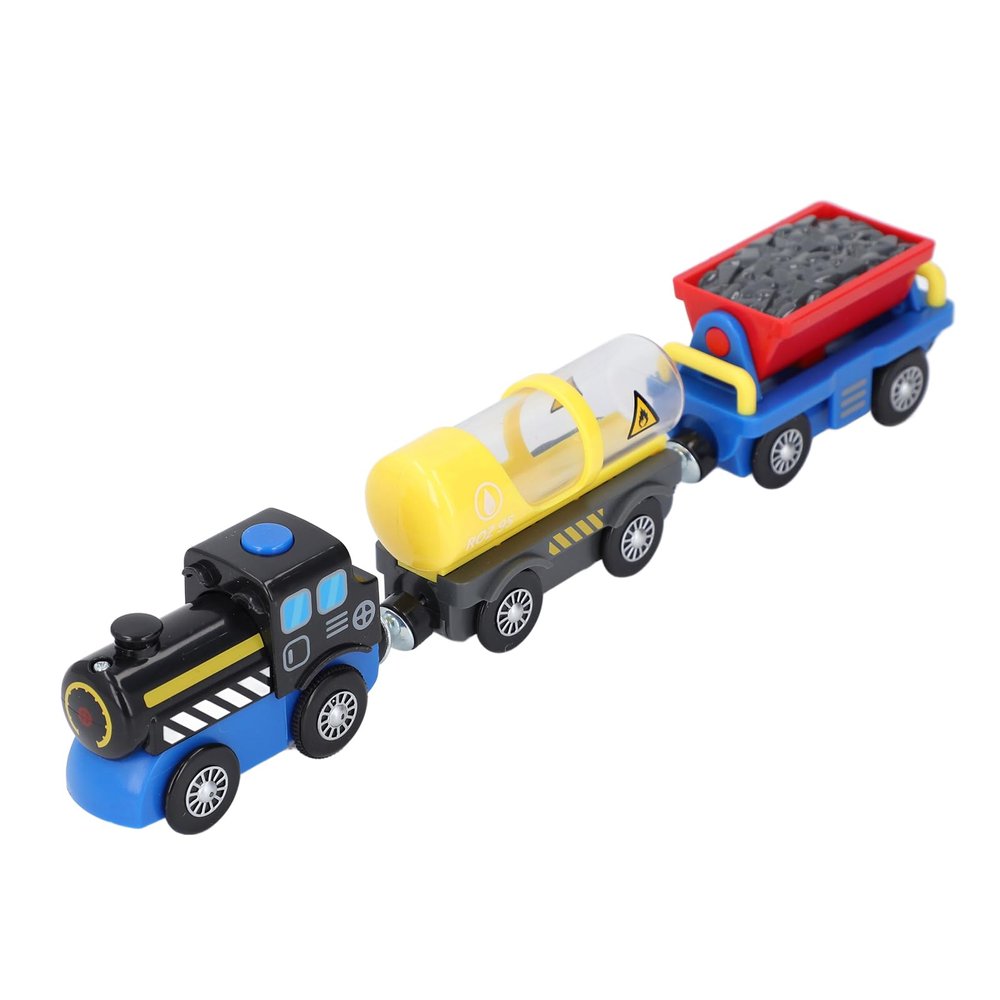 TOPINCN Trains Set for Toddlers, 3Pcs Electric Trains Toy Magnetic Connection Toys for Kids, Motorized Trucks Early Education Sensory for Boys Girls