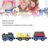 TOPINCN Trains Set for Toddlers, 3Pcs Electric Trains Toy Magnetic Connection Toys for Kids, Motorized Trucks Early Education Sensory for Boys Girls view 4