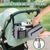 Guiseapue Universal Stroller Organizer with Cup Holder: Baby Essentials, Stroller Caddy with Shoulder Strap, Detachable Phone Bag, Stroller Accessories, Chirstmas New Moms Baby Gifts view 3