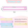 BUZCOZY Empty Mahjong Tiles Bag with 4 Pcs Acrylic Mahjong Line Finder Cards,Mahjong Tile Bags with Zipper for Game Party Travel Gatherings Accessories 9.4 x 6.1 x 3.1 in (Pink) view 3