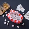 BUZCOZY Empty Mahjong Tiles Bag with 4 Pcs Acrylic Mahjong Line Finder Cards Thickened American Mahjong Rack Bags for Game Party Travel Gatherings Accessories 9.4 x 6.1 x 3.1 in Red view 3