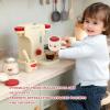 Alomejor Kids Coffee Playset, Coffee Maker Toy Machine with Sounds Lights for Toddlers Play Kitchen Accessories view 3