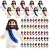 Babelshar 100 Pcs Little Jesus Figures, Action Figures Mini Jesus Love You Figurines in Bulk, Pocket Miniature Decorations to Hide and Seek Religious Christian Party Gift for Easter Egg Sunday School view 1