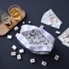 BUZCOZY Empty Mahjong Tiles Bag with 4 Pcs Acrylic Mahjong Line Finder Cards Thickened American Mahjong Rack Bags for Game Party Travel Gatherings Accessories 9.4 x 6.1 x 3.1 in Blue view 3