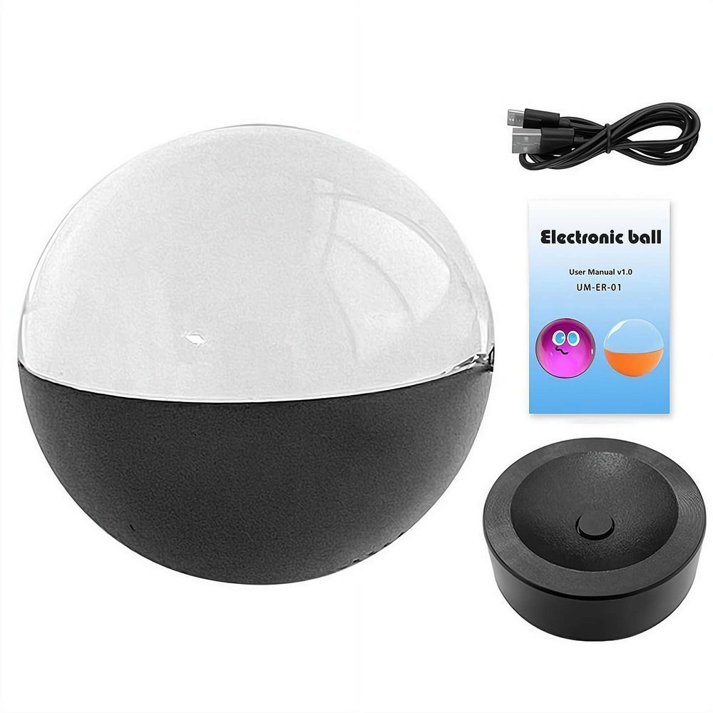 Memory Orb,3D Ultrasound Crystal Ball Video Player,Personalized Led Memory Sphere Christmas Ornament Crystal Ball,Uploadable Videos & Photos,DIY Gift for Anniversary,Birthday,Christmas(Black)