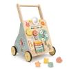 GiggleGems Wooden Baby Walker, Multiple Learning Activities Center Develops Motor Skills for Infant to Toddler, Push and Pull Walkers with Wheel for Boys Girls view 1