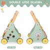 GiggleGems Wooden Baby Walker, Multiple Learning Activities Center Develops Motor Skills for Infant to Toddler, Push and Pull Walkers with Wheel for Boys Girls view 4