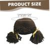 Gcroet 1PC Baby Wig, Funny Baby Hat Winter Warm Crocheted Yarn Wig with Clown Pigtail for Girls Infant Costume Coffee view 2