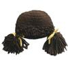 Gcroet 1PC Baby Wig, Funny Baby Hat Winter Warm Crocheted Yarn Wig with Clown Pigtail for Girls Infant Costume Coffee view 3