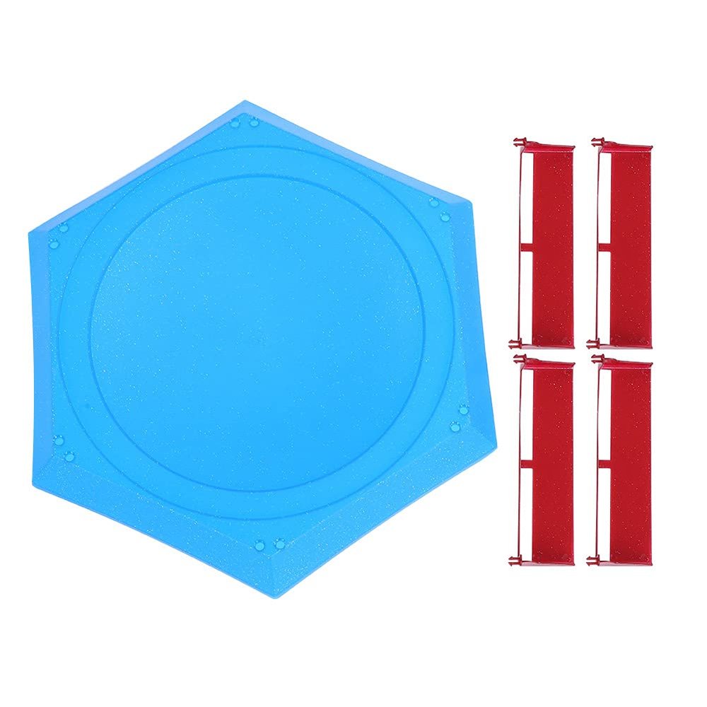 Hapivida Burst Gyro Disk, Duel Battle Spinning Accessory for Kids, Full Size Dreidel Set with Guardrails and Portable Design for Championship Play (Pearl Blue)
