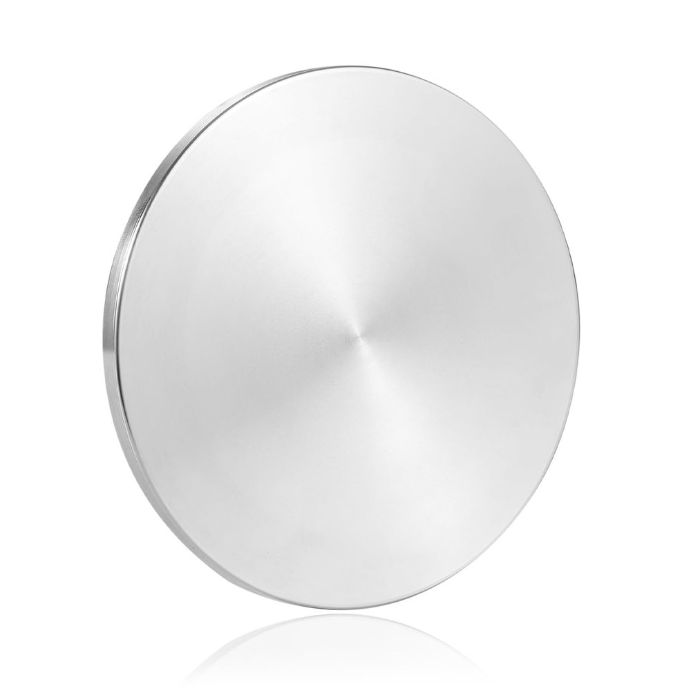 Metal Spinning Top Base, Double-Concave, Stainless Steel, Large Diameter, Anti-Fall, Durability, Smooth, Low Friction, Extends Spin Time (S, Silver)