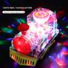Aoaoy Light Up Train Toy, Transparent Electric Gear Train Toy with Music and Rotating Lights, Educational Crawling Toys for Kids Boys Girls view 3