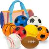 Kiddie Play Soft Foam Balls for Kids 8 Toddler Balls - Soccer, Basketball, Baseball, Football, Tennis with Carry Bag, Indoor Outdoor Sports Toys for Baby view 1