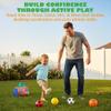 Kiddie Play Soft Foam Balls for Kids 8 Toddler Balls - Soccer, Basketball, Baseball, Football, Tennis with Carry Bag, Indoor Outdoor Sports Toys for Baby view 3