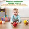 Kiddie Play Soft Foam Balls for Kids 8 Toddler Balls - Soccer, Basketball, Baseball, Football, Tennis with Carry Bag, Indoor Outdoor Sports Toys for Baby view 4