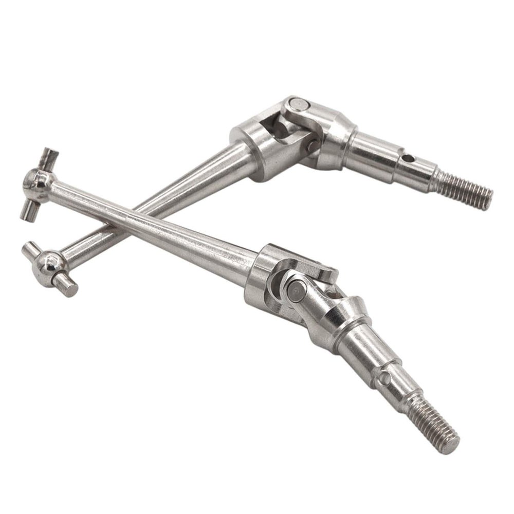 2X Transmission Axle for RC Cars, Metal Driveshafts for DIY Projects in Scale 1/16- Argent