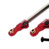 2Pcs Adjustable Steering Servo Links High Strength RC Pull Rod Tie Rod for H12Y H12Y+ 1/12 RC Car Modification- Red view 3