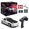 Authticar 1:60 Scale Mini RC Drift Car, 2.4GHz 4WD AE86 Desktop RC Drift Car with Gyro, Interchangeable Tires, LED Lights, Full Proportional ControlRacing Sport Toy for Adults Teens(White) view 1