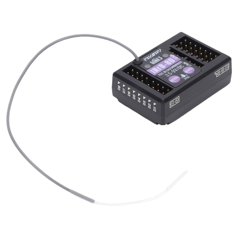 Hylukon Flysky INr8-8D RC Receiver, 8 Channel Single Antenna Remote Control Receiver Compatible with Most RC Cars