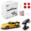 Authticar 1:43 Scale Mini RC Drift Car, 2.4GHz 4WD 911 Desktop RC Drift Car with Gyro, Interchangeable Tires, LED Lights, Full Proportional ControlRacing Sport Toy for Adults Teens (Yellow) view 1