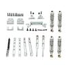 1/12 RC Upgrades Kit Front Rear Axle Fixed Pull Rods Metal Shock Absorber Brackets Fixing Components for MN82 RC Car DIY Accessories- Silver view 2