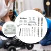 1/12 RC Upgrades Kit Front Rear Axle Fixed Pull Rods Metal Shock Absorber Brackets Fixing Components for MN82 RC Car DIY Accessories- Silver view 3