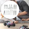 1/12 RC Upgrades Kit Front Rear Axle Fixed Pull Rods Metal Shock Absorber Brackets Fixing Components for MN82 RC Car DIY Accessories- Silver view 4