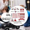 1/12 RC Car Axle Set Pull Rods Link Rods Shock Absorbers High Performance Easy Installation for MN82 MN82T RC Vehicles- Red view 3