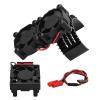 3340 RC Cooling Fan Set for VXL-3S 2WD/4WD Bandit Models, Professional Double Cooling Fans with 540 Heat Sink for 1/10 & 1/8 Scale RC Cars- Black view 1