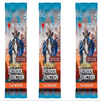 3 Packs Magic The Gathering Play Booster Pack Lot MTG Outlaws of Thunder Junction