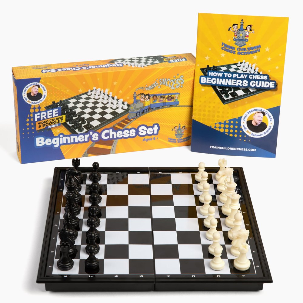 Train Children Chess Academy - Magnetic Chess Set for Kids and Beginners with Free Audiobook - Strategy Board Game for Children - Educational Learning Toy for Critical Thinking, Problem Solving