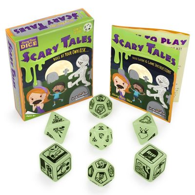 Deluxe Glow in The Dark Scary Tales Story Dice - Great Teaching Aid!