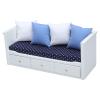 1:12 Scale a Sofa, Wooden Doll Furni, a with 4 and Openable Drawer, for Bedroom Li Room view 2