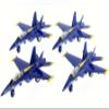 Showcasts Box of 6 X-Force Commander US Navy F-18 Hornet Blue Angels, Blue/Yellow 51300-6.5" Scale Diecast Model Jets view 2