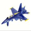 Showcasts Box of 6 X-Force Commander US Navy F-18 Hornet Blue Angels, Blue/Yellow 51300-6.5" Scale Diecast Model Jets view 3