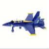 Showcasts Box of 6 X-Force Commander US Navy F-18 Hornet Blue Angels, Blue/Yellow 51300-6.5" Scale Diecast Model Jets view 4