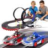 NKOK Sonic Racing: CrossWorlds Slot Car Race Track Set with Super Loop, Sonic & Shadow 3.5 Cars, Turbo Boost Hand Controllers, Lap Counters, Light-Up Headlights, Approx. 18 ft Track view 1