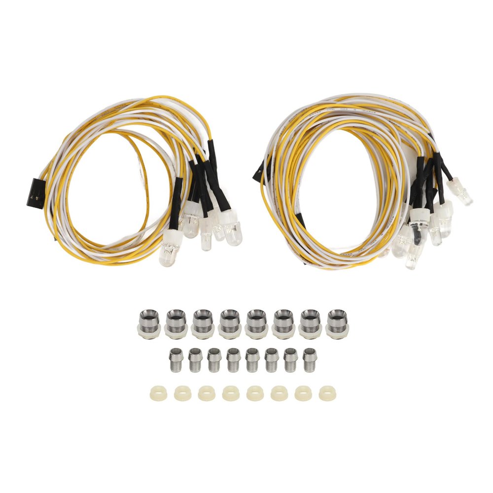 2PCS RC Car s 7.C Car 8LED s with 8mm Red White and 5mm Yellow LEDs, Brightness RC Conver for D90
