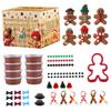 CAKEEYUM Christmas Craft Kits Gingerbread Man Air Dry Clay Kit DIY Christmas Modeling Clay for Kids Age 3+ Birthday School Winter Party Fun Craft Kits, DIY Ornament Kit, Gingerbread Man, Air Dry C view 1