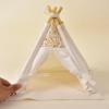 Miniature Camping Tent with Rural Flower Pattern 1/12 Doll House Decoration Scene Setting Props Accessories House Furniture view 4