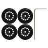 4Pcs 1.0 Inch Beadlock Rims, RC Beadlock Wheel Hub, 12 Holes Aluminum y RC Wheel for FMS FCX24 1/24 Crawler, Weighted for Enhanced Stabi and Performance (Black) view 1